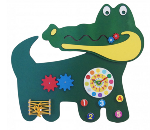 Бизиборд «Зеленый крокодил» - fgospostavki.ru - Радужный