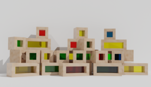 Детский развивающий набор из разноцветных элементов - fgospostavki.ru - Радужный