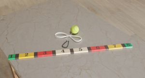 Мяч-маятник и планка для отбивания с цифрами - fgospostavki.ru - Радужный