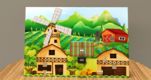 Настенная панель «Деревенский двор» - fgospostavki.ru - Радужный