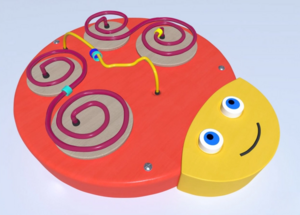 Настенный игровой элемент в виде головы гусеницы - fgospostavki.ru - Радужный