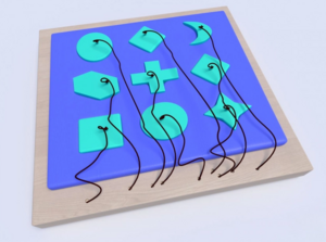 Развивающая панель с геометрическими фигурами - fgospostavki.ru - Радужный