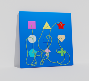 Тактильно-развивающая панель «Геометрия» - fgospostavki.ru - Радужный