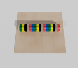 Тактильно-развивающая панель с разноцветными кругами - fgospostavki.ru - Радужный