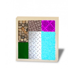 Тактильно-развивающая панель с разными текстурами - fgospostavki.ru - Радужный