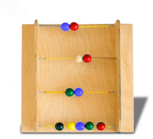 Тактильно-развивающая панель с текстурами и радужными шариками - fgospostavki.ru - Радужный