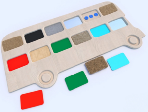Тактильные разноцветные дощечки «Автобус» - fgospostavki.ru - Радужный