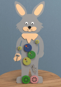 Бизиборд «Пасхальный кролик» - fgospostavki.ru - Радужный