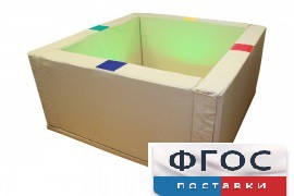 Сухой бассейн интерактивный с кнопками-переключателями (150х150х66 сантиметров) - fgospostavki.ru - Радужный