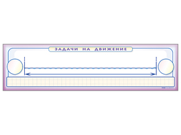 Панно (демонстрационное) магнитно-маркерное "Задачи на движение" + комплект тематических магнитов - fgospostavki.ru - Радужный