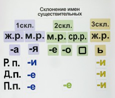 Набор магнитных карточек "Склонение имен существительных" - fgospostavki.ru - Радужный