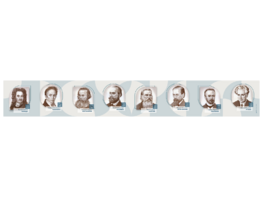Стенд-лента "Выдающиеся ученые-историки" - fgospostavki.ru - Радужный