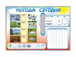 Стенд-уголок маркерный "Погода сегодня" - fgospostavki.ru - Радужный