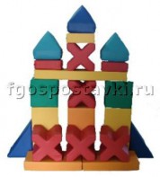 Мягкий модуль-конструктор "Башня" (21 элемент) - fgospostavki.ru - Радужный