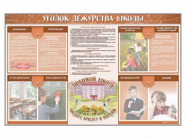 Стенд-уголок "Уголок дежурства школы" - fgospostavki.ru - Радужный