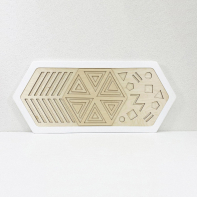 Декоративная тактильная панель - «Рельефные многоугольные формы» - fgospostavki.ru - Радужный