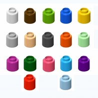  Элемент конструктора одиночный одноцветный Color Blocks 100 штук - fgospostavki.ru - Радужный
