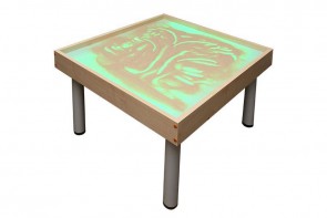 Столик на ножках для рисования песком "Радуга" с подсветкой RGB - fgospostavki.ru - Радужный