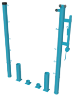 Стойки для большого тенниса с механизмом натяжения со стаканами - fgospostavki.ru - Радужный