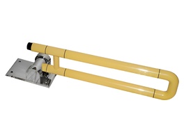 Поручень откидной с антибактериальным покрытием (желтый) - fgospostavki.ru - Радужный