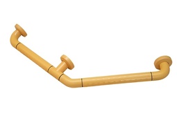 Поручень угловой трехопорный с антибактериальным покрытием (желтый) - fgospostavki.ru - Радужный