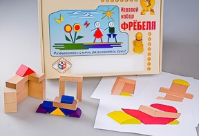 Игровой набор Фребеля "Конструктор деревянный без соединений-2" (Серия "Эксперимент") - fgospostavki.ru - Радужный