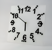 Часы тактильные настольные с крупными цифрами - fgospostavki.ru - Радужный