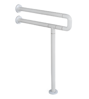 Поручень напольно-настенный с антибактериальным покрытием (белый) - fgospostavki.ru - Радужный