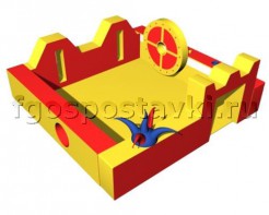 Игровой бассейн "Замок" с аппликациями и дополнительными игровыми элементами - fgospostavki.ru - Радужный