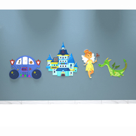 Комплект бизибордов «В сказочном королевстве» 4 в 1 - fgospostavki.ru - Радужный