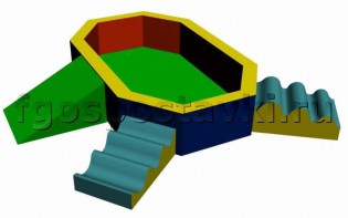 Манеж 180х120х30 см  (с приставными элементами) - fgospostavki.ru - Радужный