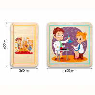 Набор стеновых панелей «Мои увлечения - Весёлые эксперименты» - fgospostavki.ru - Радужный