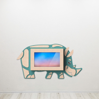 «Носорог» - Декоративная сенсорная панель 32" - fgospostavki.ru - Радужный