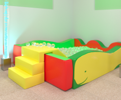 Бассейн «Кит» с горкой - fgospostavki.ru - Радужный