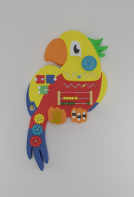 Бизиборд «Разноцветный попугай» - fgospostavki.ru - Радужный