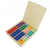 Нумирошка. Набор цветных пластиковых форм 80 шт. в коробке по методике Нумикон - fgospostavki.ru - Радужный