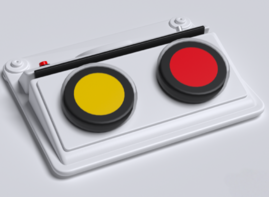 Игровой коммуникатор 2-х кнопочный со вставкой - fgospostavki.ru - Радужный