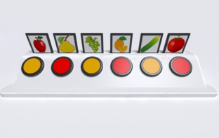 Игровой коммуникатор 6-и кнопочный со вставкой - fgospostavki.ru - Радужный