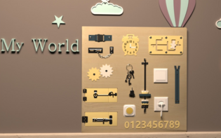 Бизиборд «Умелый малыш» - fgospostavki.ru - Радужный