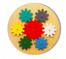 Бизиборд «Цветные шестеренки» - fgospostavki.ru - Радужный