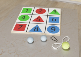 Мишень напольная цветная с цифрами - fgospostavki.ru - Радужный