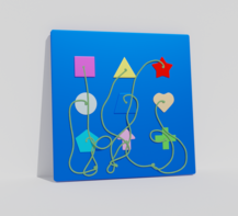 Тактильно-развивающая панель «Геометрия» - fgospostavki.ru - Радужный