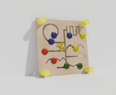 Тактильно-развивающая панель с лабиринтами - fgospostavki.ru - Радужный