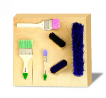 Тактильно-развивающая панель с мягкими кисточками - fgospostavki.ru - Радужный