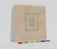 Тактильно-развивающая панель «Радужная мозаика» - fgospostavki.ru - Радужный