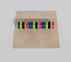 Тактильно-развивающая панель с разноцветными кругами - fgospostavki.ru - Радужный