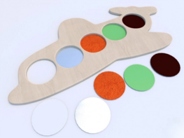 Тактильные разноцветные дощечки «Самолетик» - fgospostavki.ru - Радужный