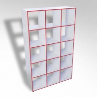 Шкаф открытый многосекционный ТР15 ЛДСП  - fgospostavki.ru - Радужный