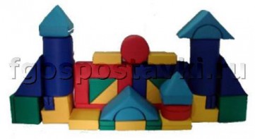 Мягкий модуль-конструктор "Стройка" (33 элемента) - fgospostavki.ru - Радужный