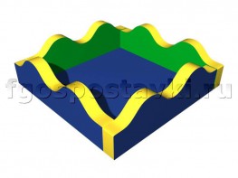 Сухой бассейн "Волна-2" с аппликацией - fgospostavki.ru - Радужный